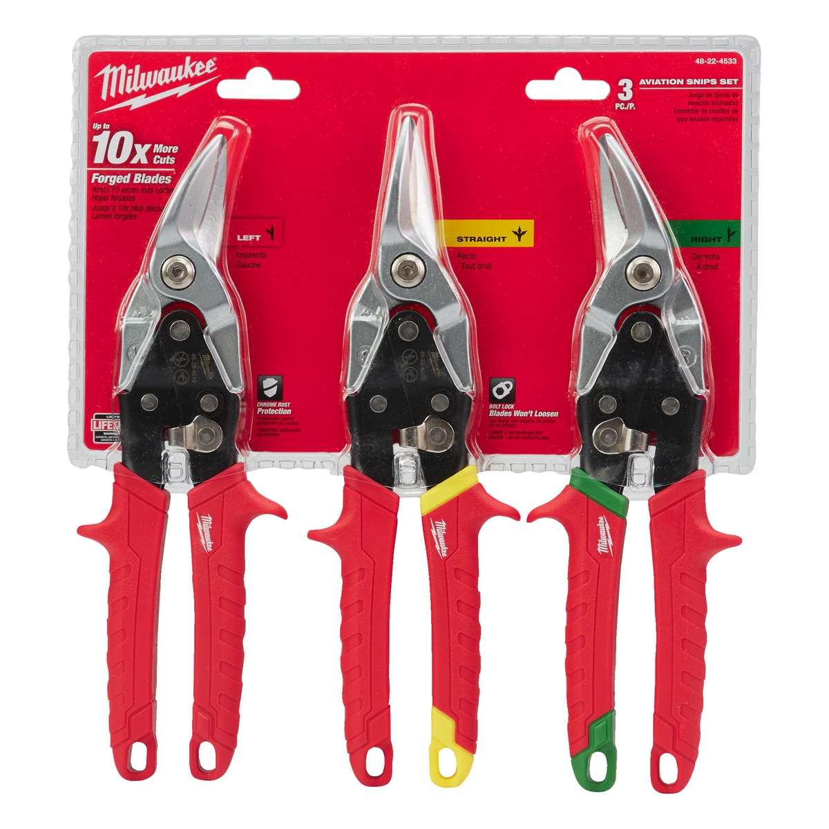 Milwaukee 3-teilig Blechschere Promo-Set - 1 Stk.