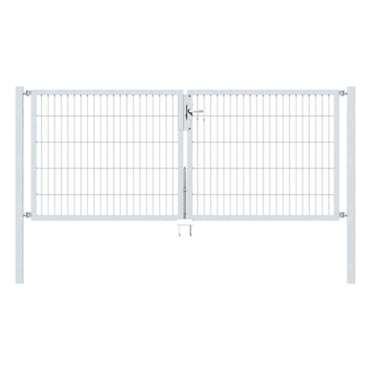 Alberts Doppeltor Flexo, Typ 6/5/6, 1000 x 2500 mm, Pfosten: 60 x 60 mm, Stahl roh, feuerverzinkt passiviert - 1 Stk.