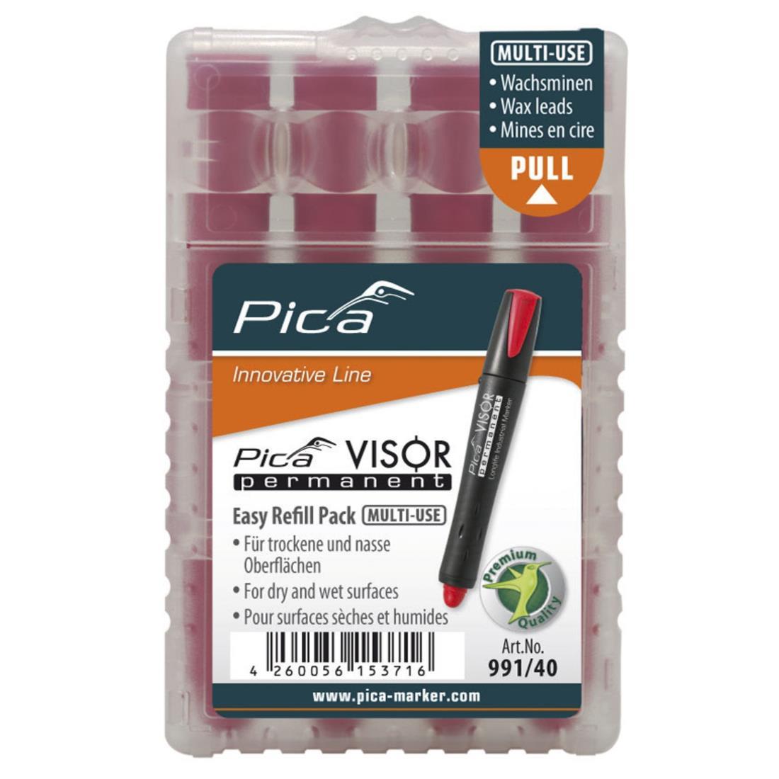 Pica VISOR permanent Marker Ersatzminen Rot