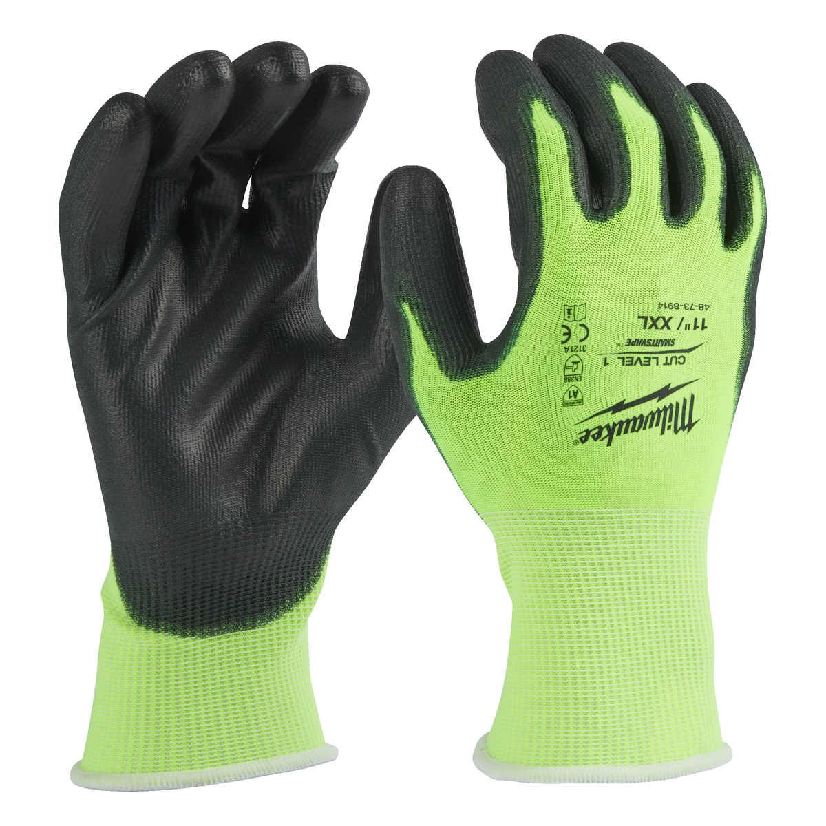 Milwaukee Größe 11 (XXL) Hi-Vis Schnittschutzhandschuhe Klasse 1/A - 1 Stk.