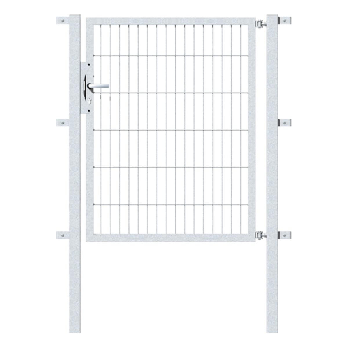 Alberts Einzeltor Flexo, Typ 6/5/6 - Lagerung komplett verpackt, 1200 x 1000 mm, Pfosten: 60 x 60 mm, Stahl roh, feuerverzinkt passiviert - 1 Stk.