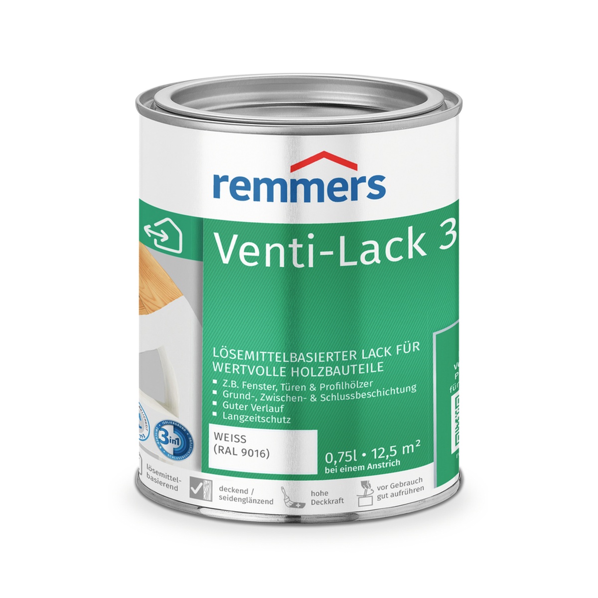 Remmers Venti-Lack 3in1 weiß RAL 9016 0,75 l