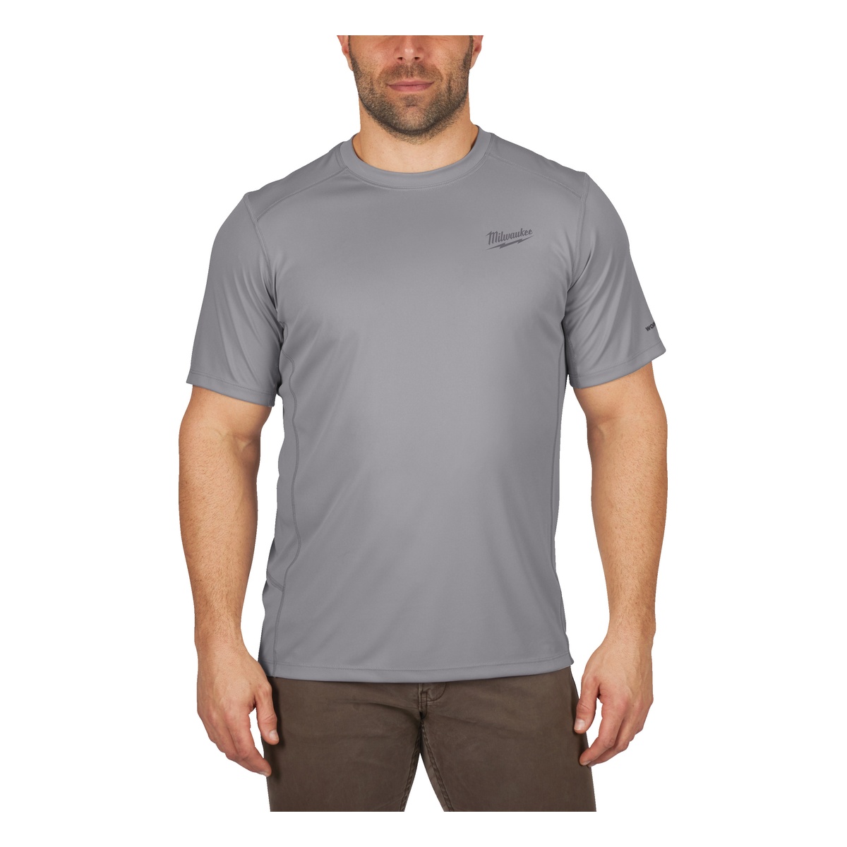 Milwaukee Funktions-T-Shirt grau mit UV-Schutz WWSSG-L - 1 Stk.