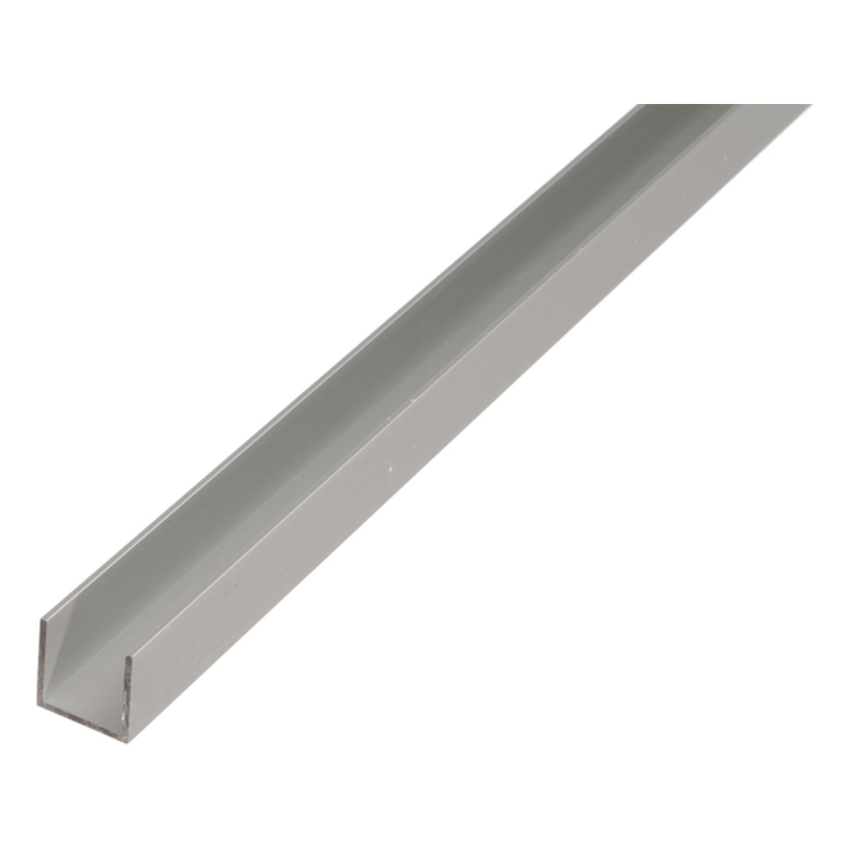 Alberts U-Profil, 8,6 x 12 x 1,3 x 1000 mm, Aluminium, silberfarbig eloxiert - 1 Stk.