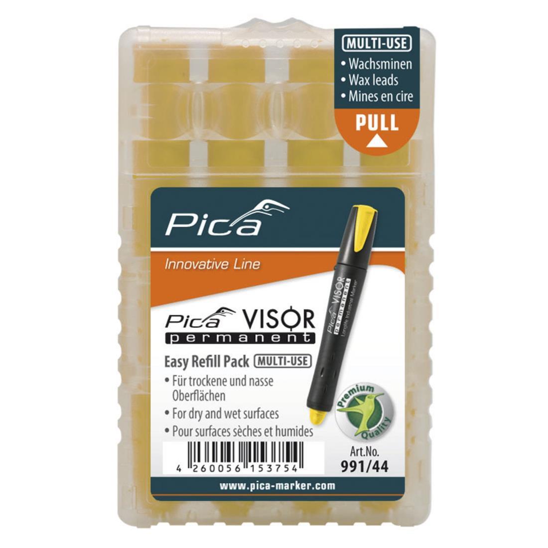 Pica VISOR permanent Marker Ersatzminen Gelb