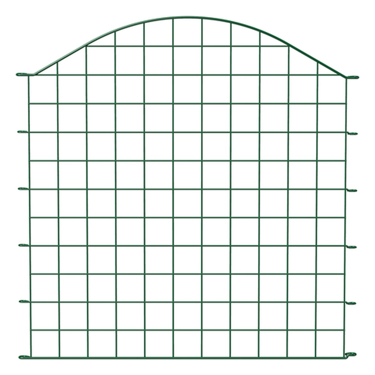 Alberts Teich-Zaunfeld, Bogen mittig oben, 23 x 777 x 785 mm, Stahl roh, grün kunststoffbeschichtet - 1 Stk.