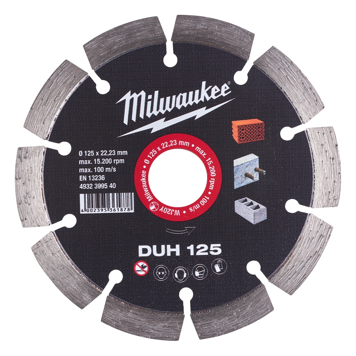 Milwaukee Diamanttrennscheibe DUH 125 mm für harte Materialien - 1 Stk.