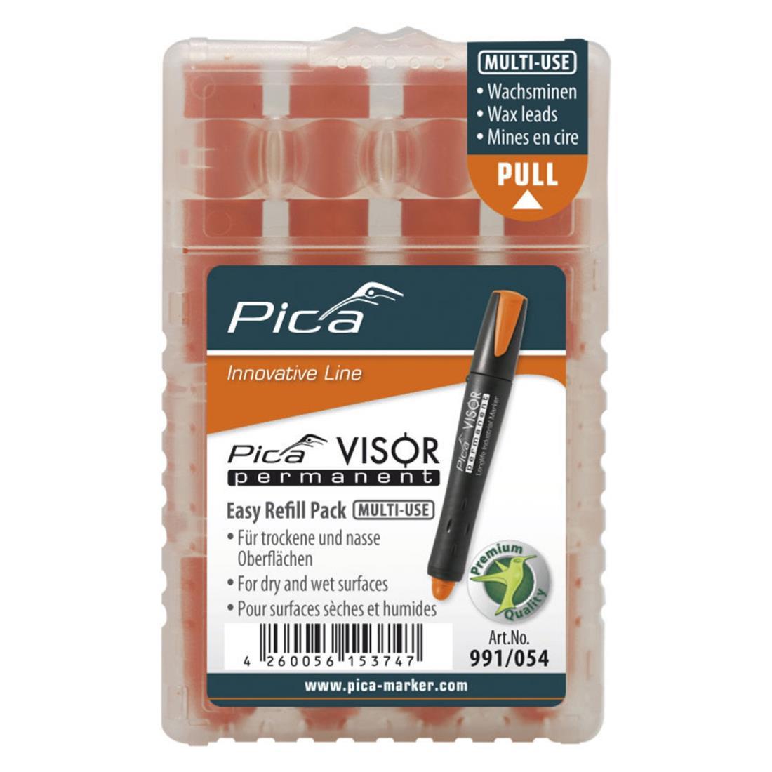 Pica VISOR permanent Marker Ersatzminen Fluo-Orange