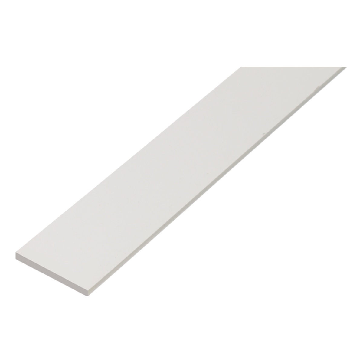 Alberts Flachstange, 20 x 2 x 1000 mm, PVC-U, Farbe: weiß - 1 Stk.