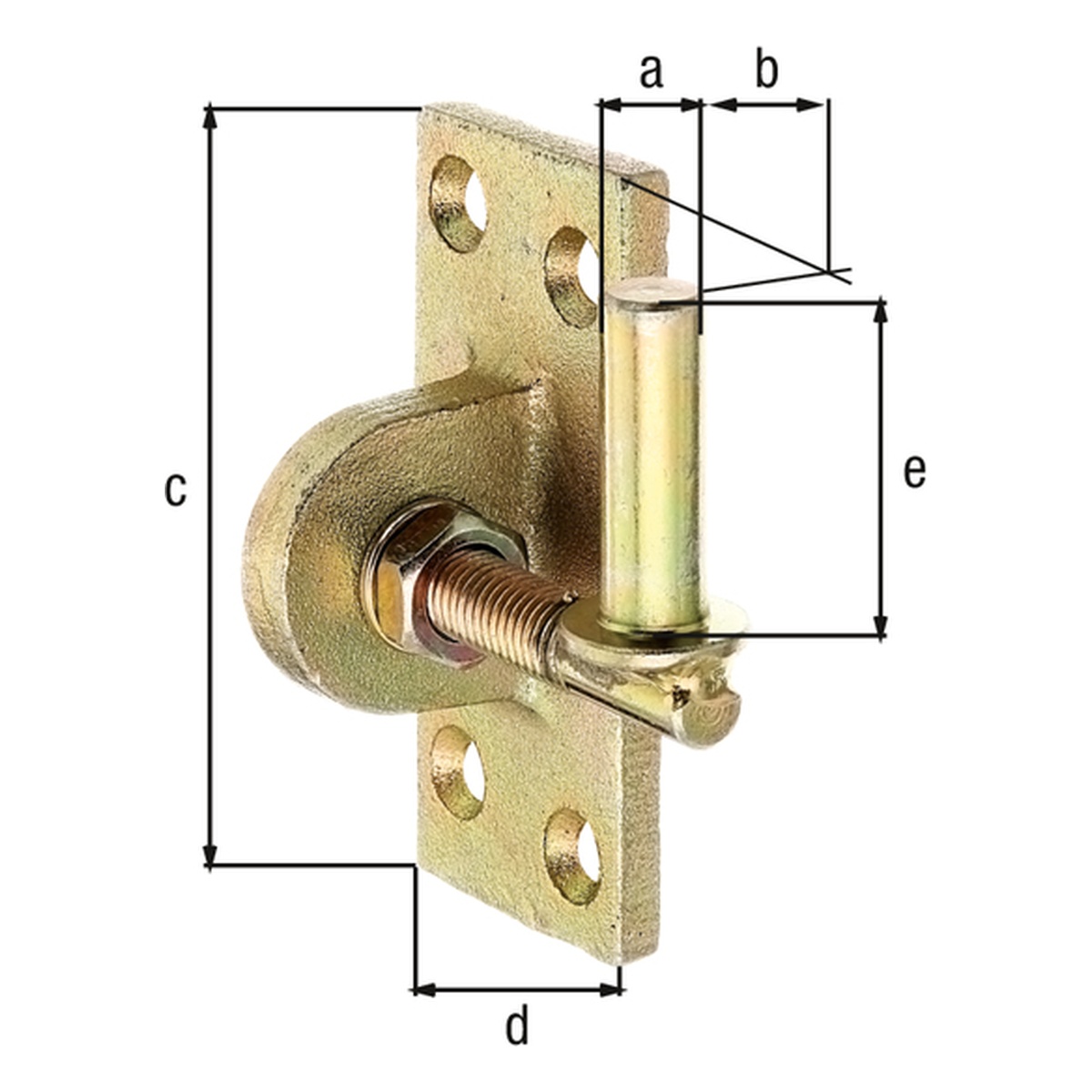 Alberts Kloben zum Anschrauben Edelstahl Ø16 x 40 x 100 mm