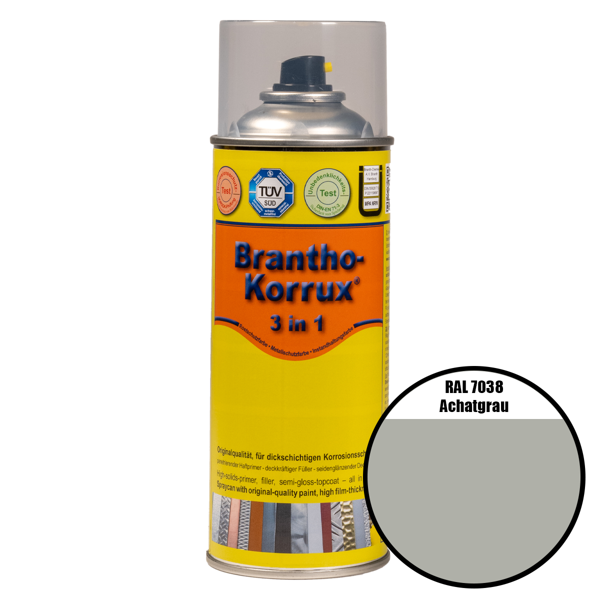 Brantho-Korrux "3 in 1"-Komfort-Sprühdose RAL 7038 achatgrau 400 ml