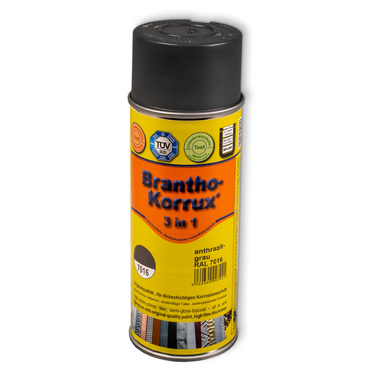 Brantho-Korrux "3 in 1"-Komfortdose RAL 7016 anthrazitgrau 400 ml