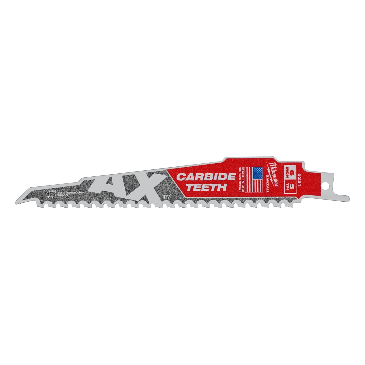 Milwaukee Säbelsägeblatt Demontage THE AX HM-bestückt 5er Pack 150 x 5 mm (5 TPI) - 1 Stk.