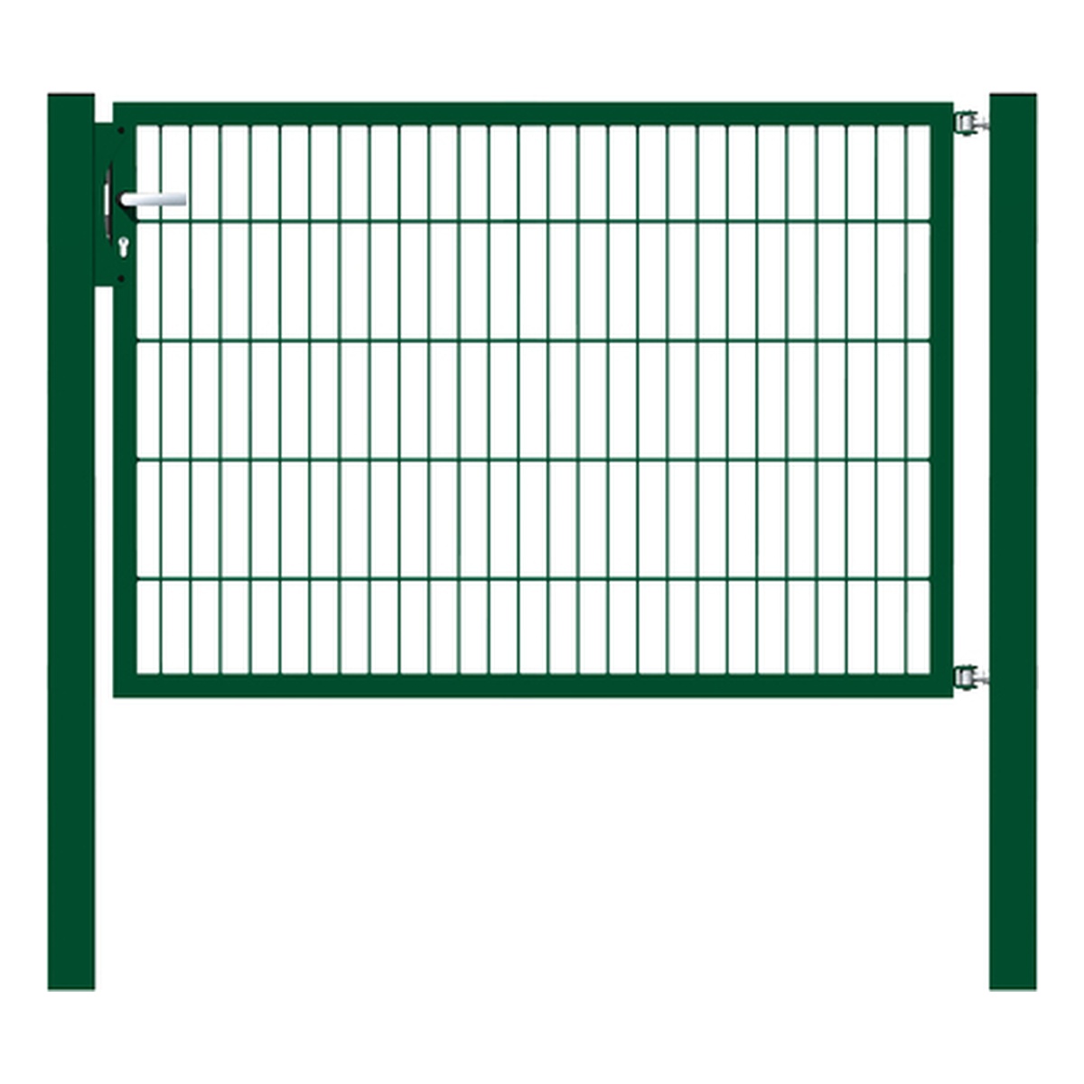 Alberts Einzeltor Flexo, Typ 6/5/6, 1000 x 1500 mm, Pfosten: 80 x 80 mm, Stahl roh, feuerverzinkt, grün kunststoffbeschichtet RAL 6005 - 1 Stk.