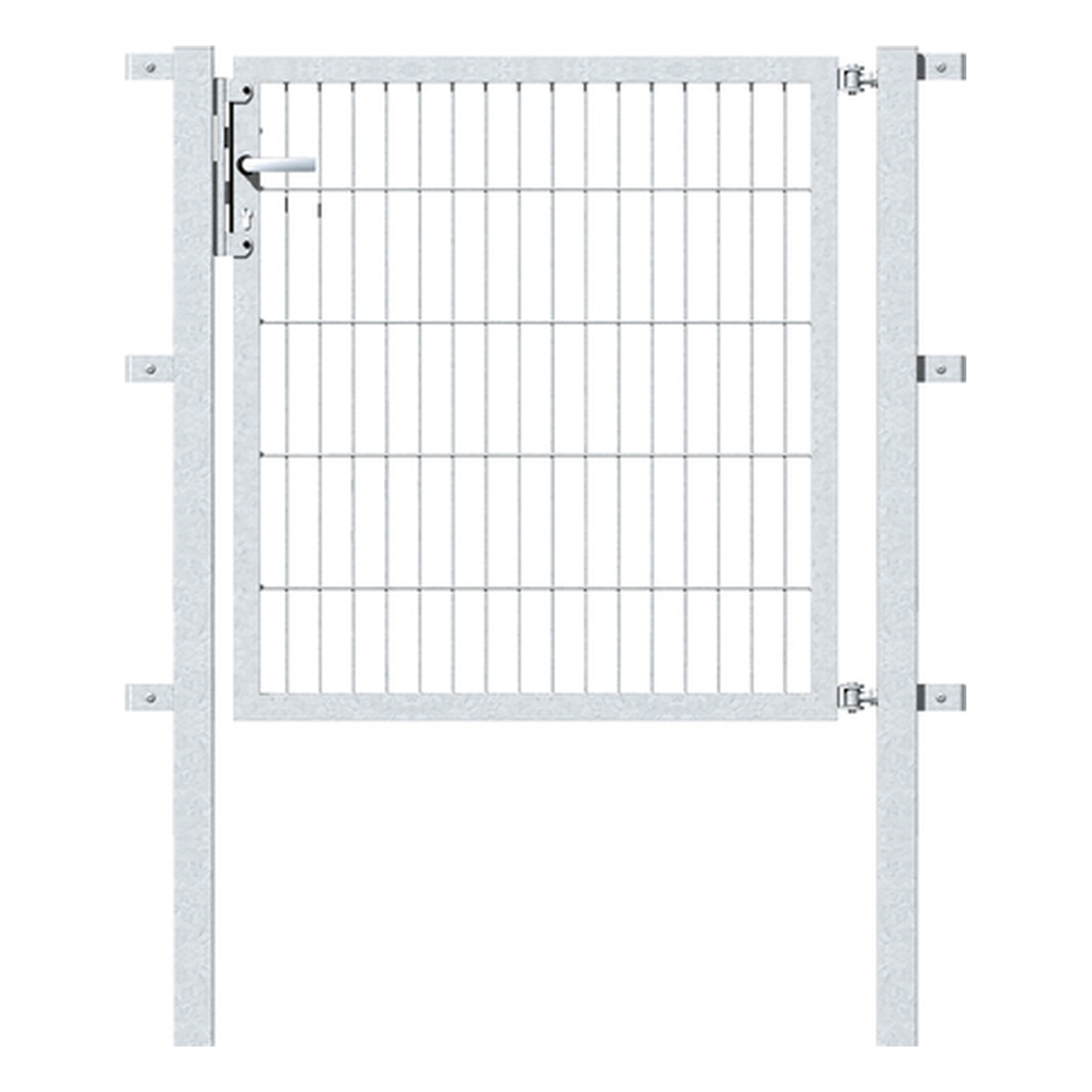 Alberts Einzeltor Flexo, Typ 6/5/6 - Lagerung komplett verpackt, 1000 x 1000 mm, Pfosten: 60 x 60 mm, Stahl roh, feuerverzinkt passiviert - 1 Stk.