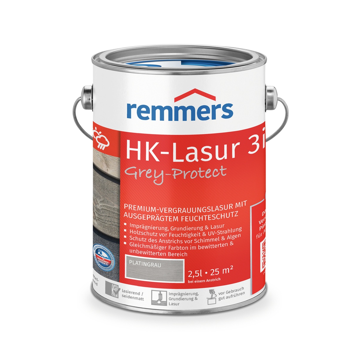 Remmers HK-Lasur 2,5 l platingrau