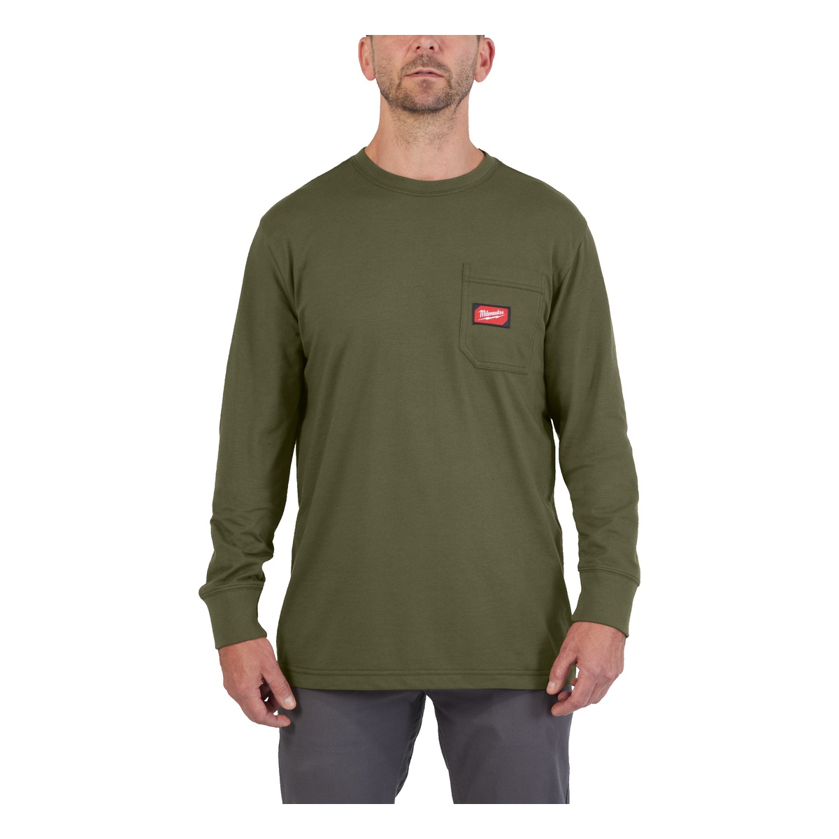 Milwaukee Arbeits-Langarm-Shirt grün mit UV-Schutz WTLSGN-XL - 1 Stk.