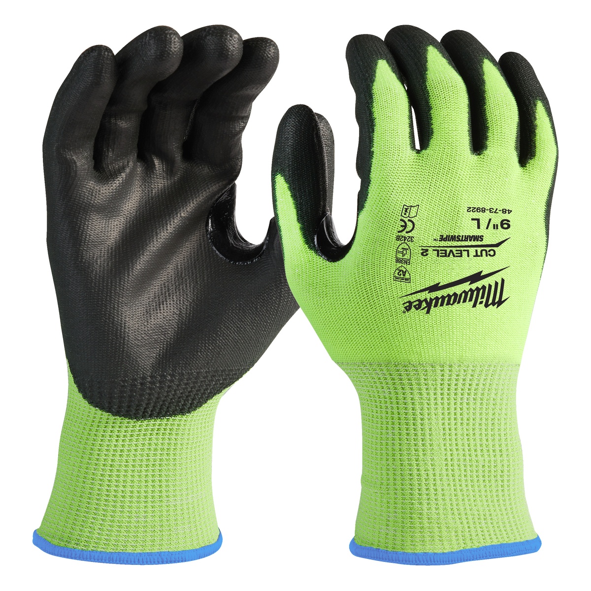 Milwaukee Hi-Vis Schnittschutzhandschuhe Klasse 2/B Größe 9 (L) - 1 Stk.