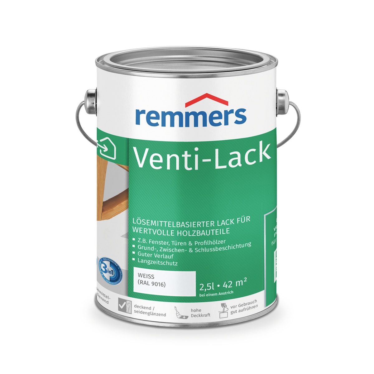 Remmers Venti-Lack 3in1 weiß RAL 9016 2,5 l