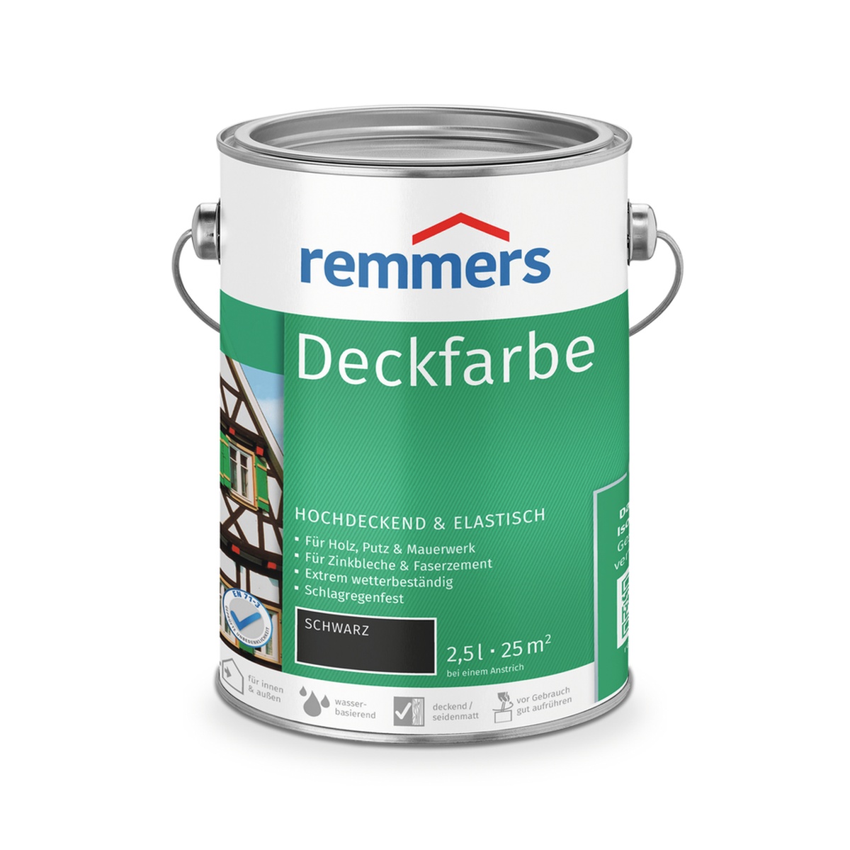 Remmers Deckfarbe 2,5 l schwarz