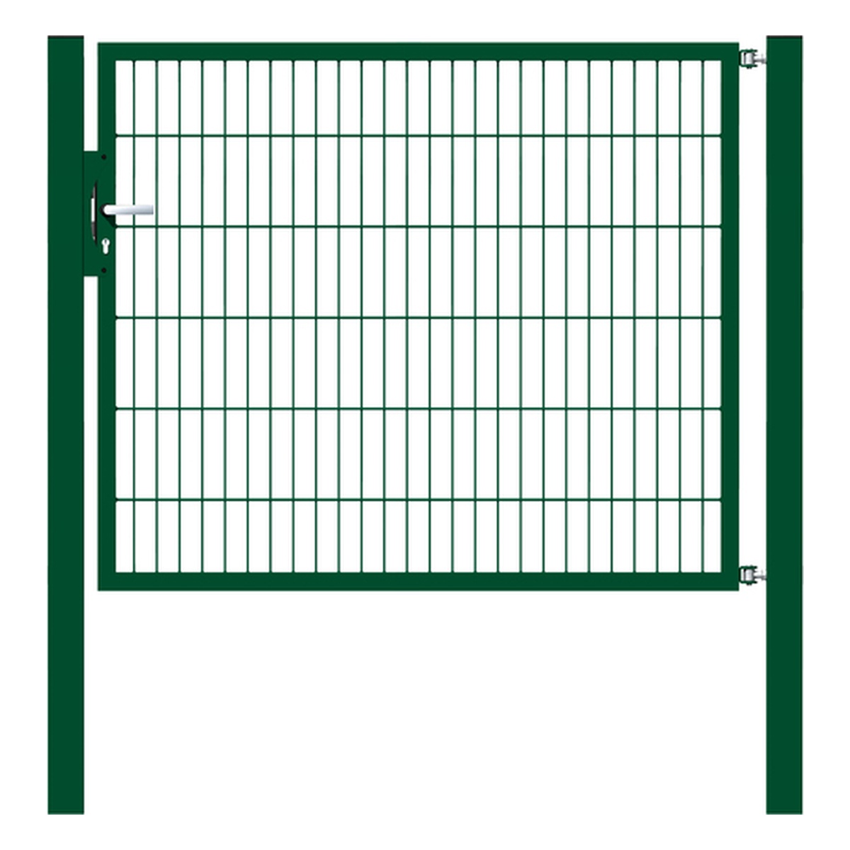 Alberts Einzeltor Flexo, Typ 6/5/6, 1200 x 1500 mm, Pfosten: 80 x 80 mm, Stahl roh, feuerverzinkt, grün kunststoffbeschichtet RAL 6005 - 1 Stk.