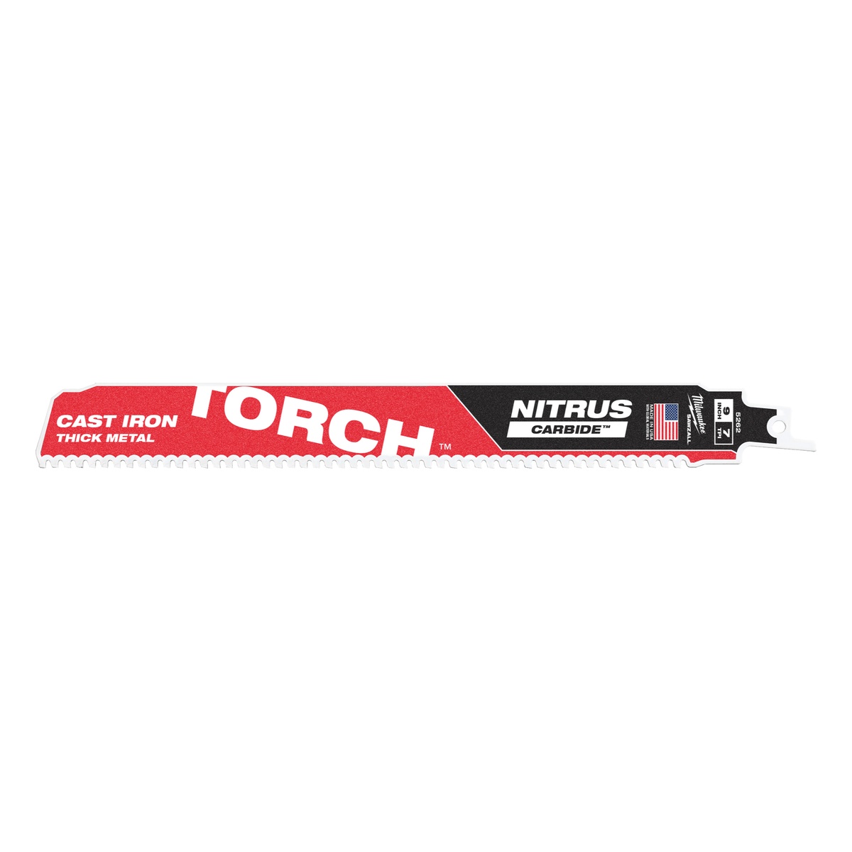 Milwaukee Säbelsägeblatt Metall THE TORCH NITRUS HM-bestückt 230 x 3,2 mm (8 TPI) - 1 Stk.