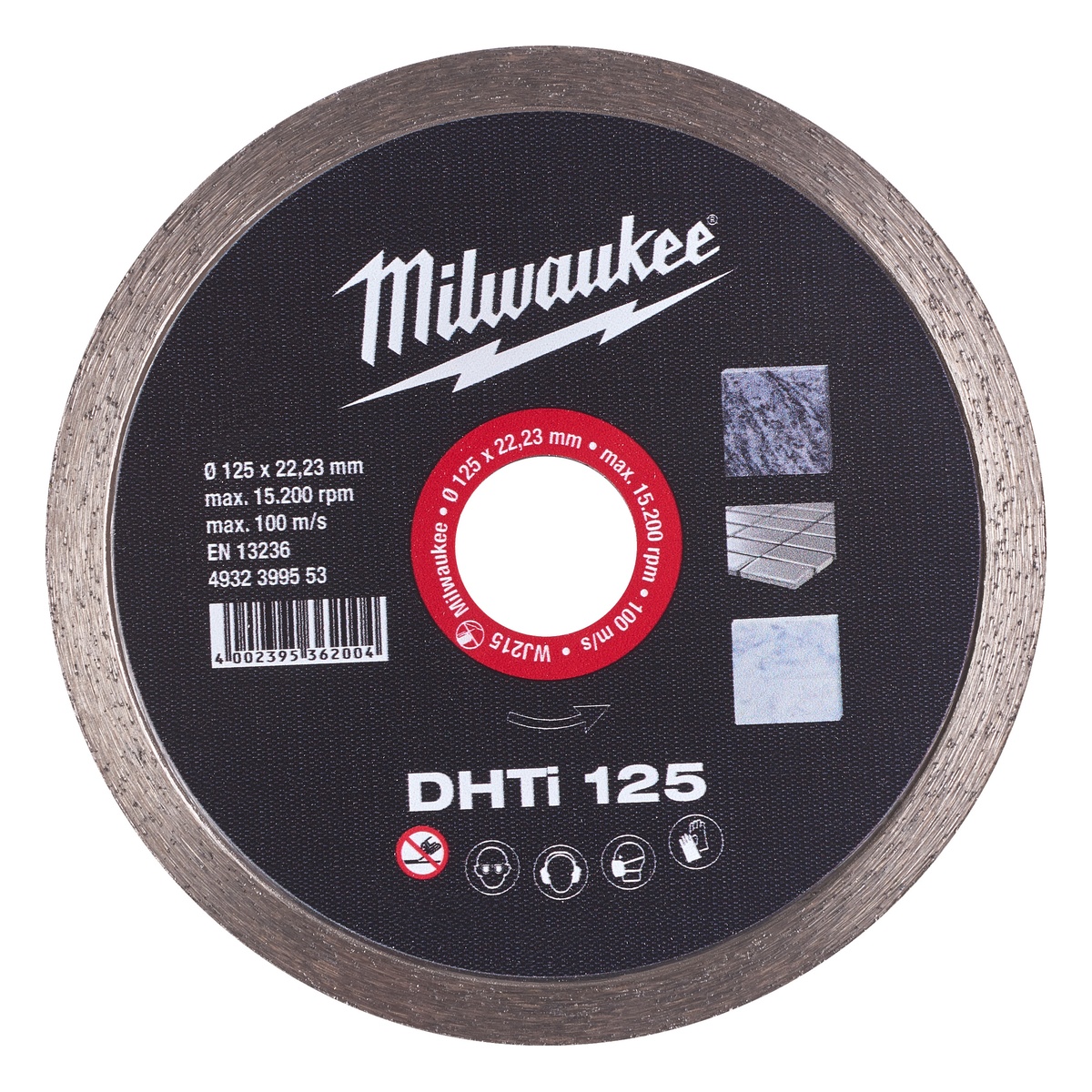 Milwaukee Diamanttrennscheibe DHTi 125 mm Keramik u. Naturstein, geschlossen - 1 Stk.