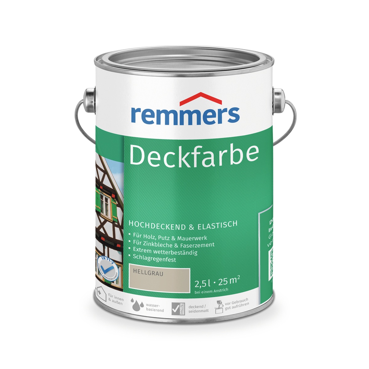 Remmers Deckfarbe 2,5 l hellgrau