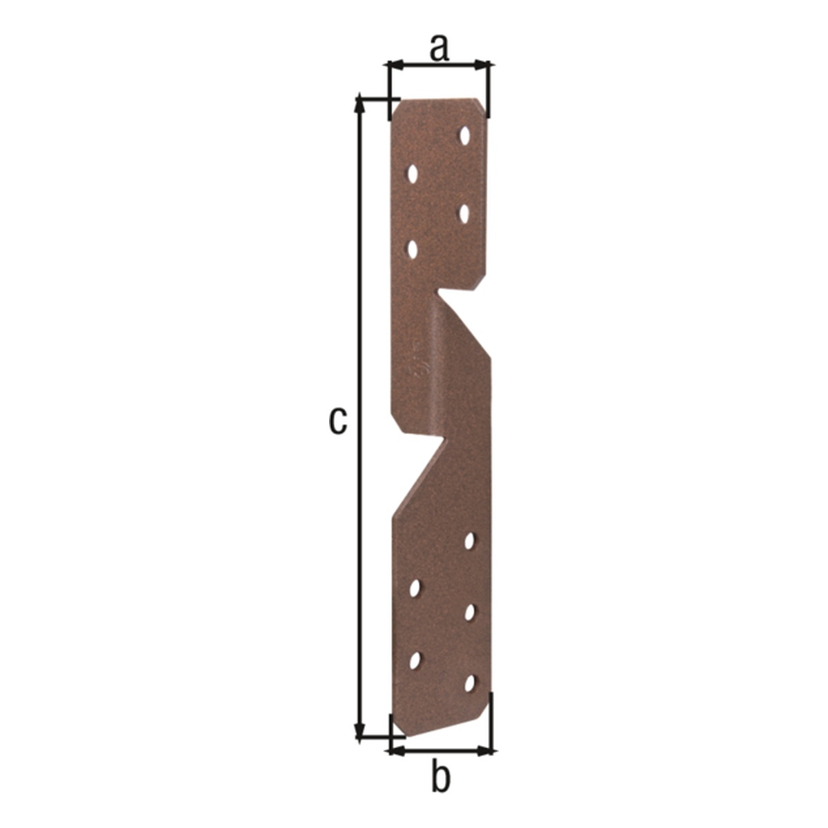 Alberts DURAVIS® Sparren-Pfettenanker, rostbraun 33 x 33 x 170 mm