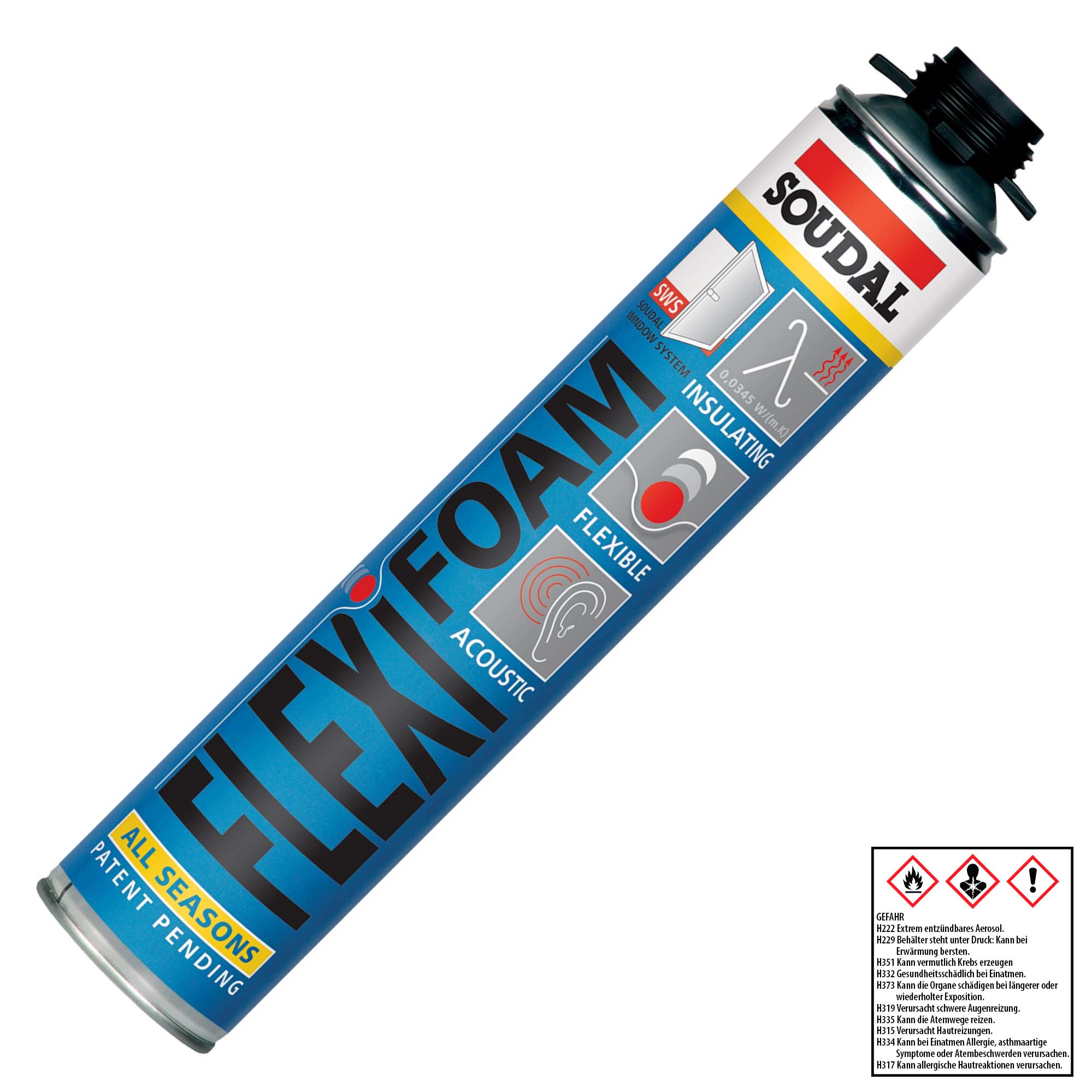 Soudal Flexifoam (Pistole) 750 ml blau Profi-Pistolenschaum