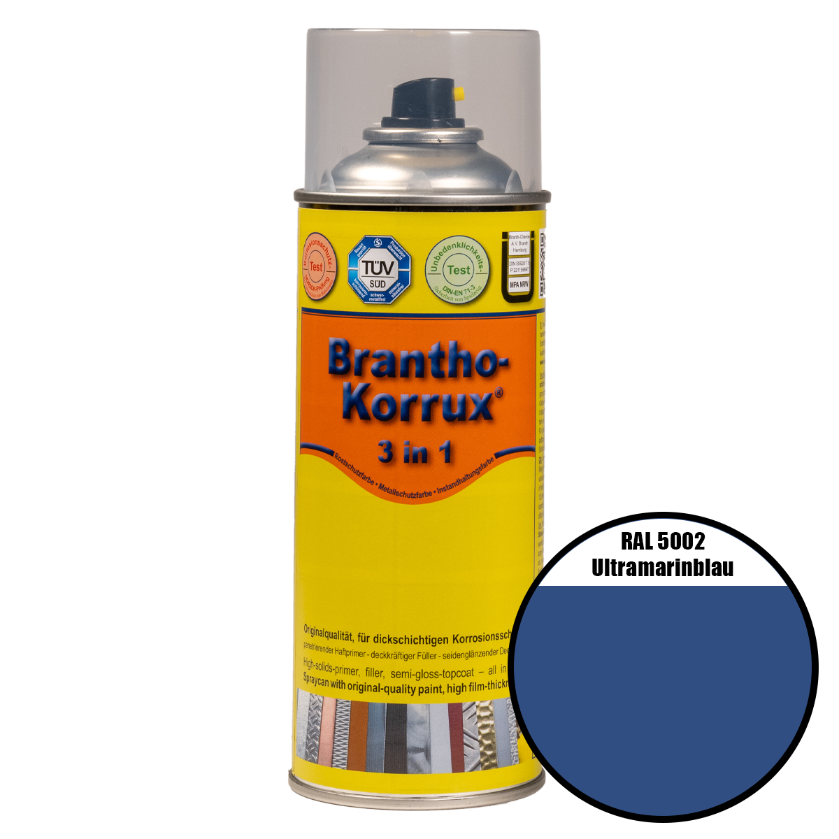 Brantho-Korrux "3 in 1"-Komfortdose RAL 5002 ultramarinblau 400 ml