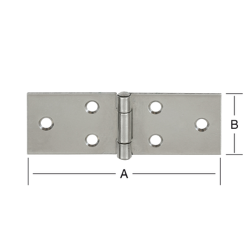 Vormann Gerolltes breites Tischband Edelstahl 160 x 37 mm, 1 Stk.