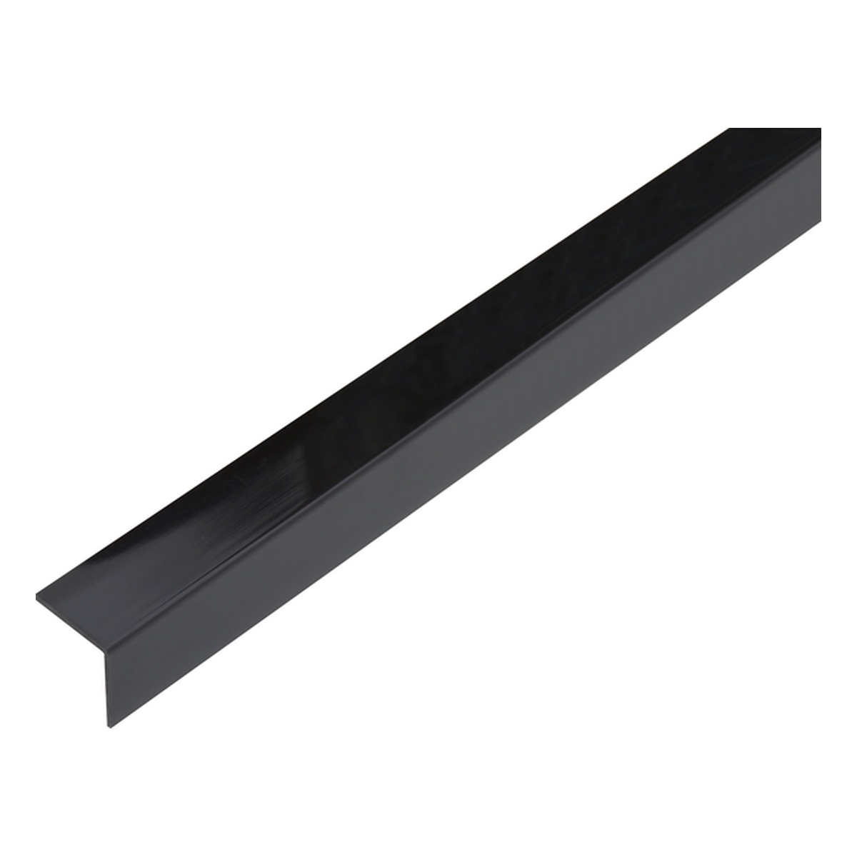 Alberts Winkelprofil, selbstklebend, 20 x 20 x 1,5 x 2600 mm, PVC-U, Farbe: schwarz glänzend - 1 Stk.