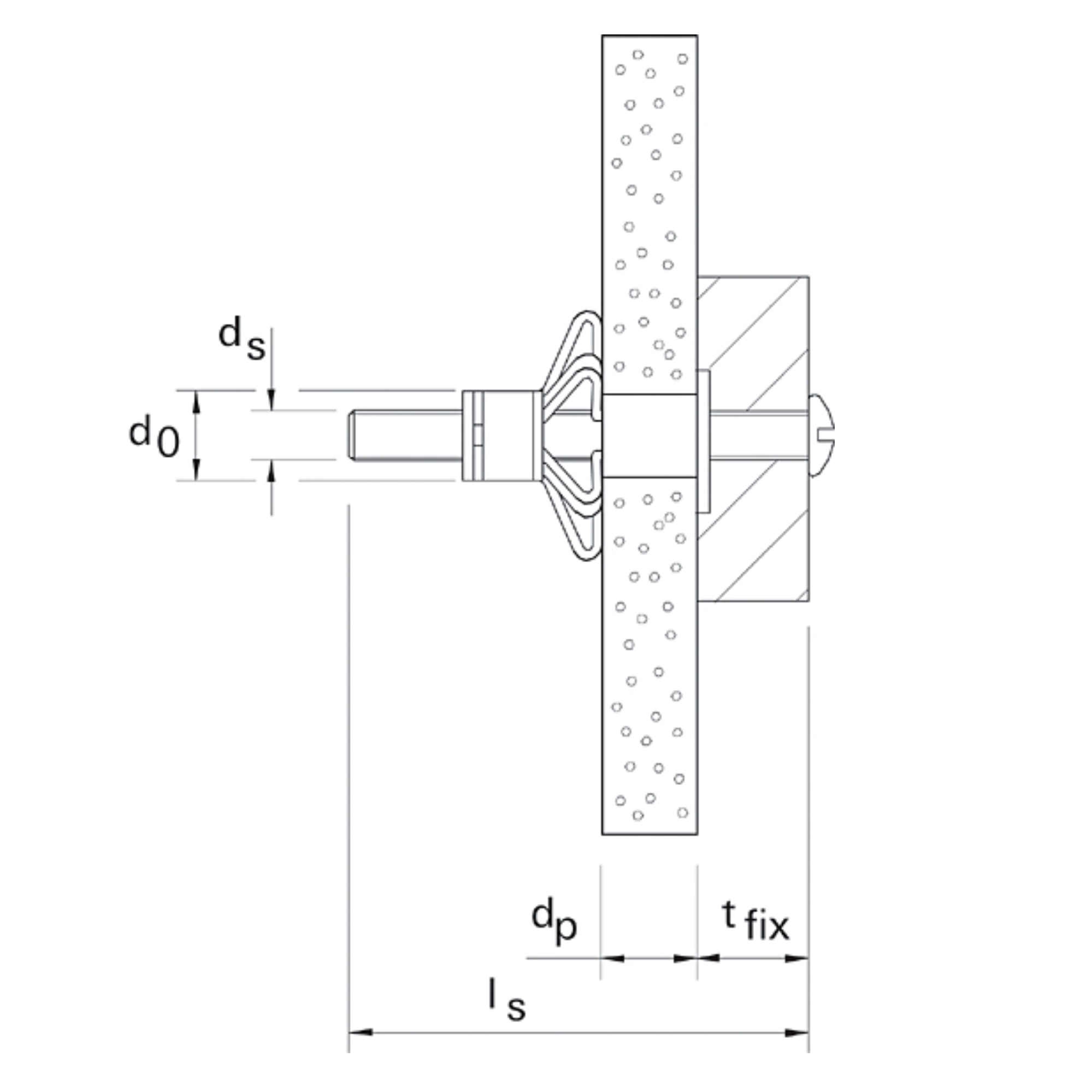 Fischer Hohlraum Metalldübel HM S 6x37 mm 50 Stk.