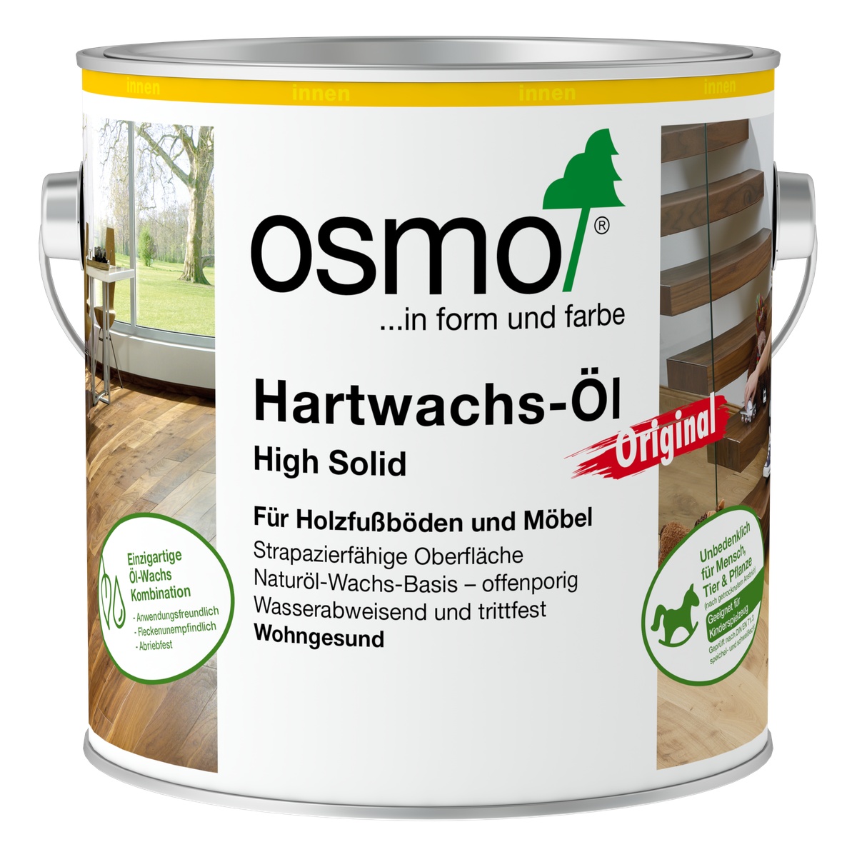 Osmo Hartwachs-Öl 2,5 l Farblos, seidenmatt