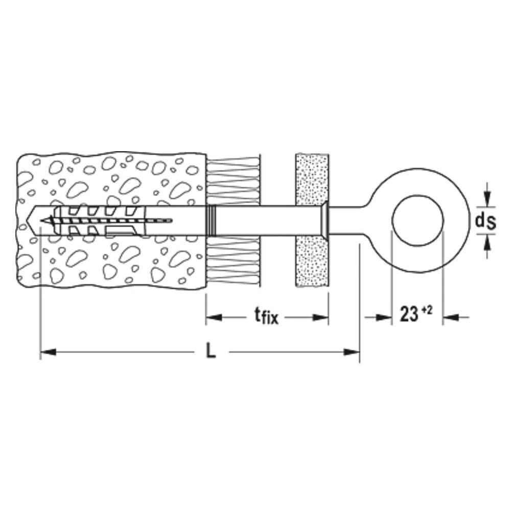 Fischer Gerüstösen Gerüstschrauben 12 x 120 mm 25 Stk.