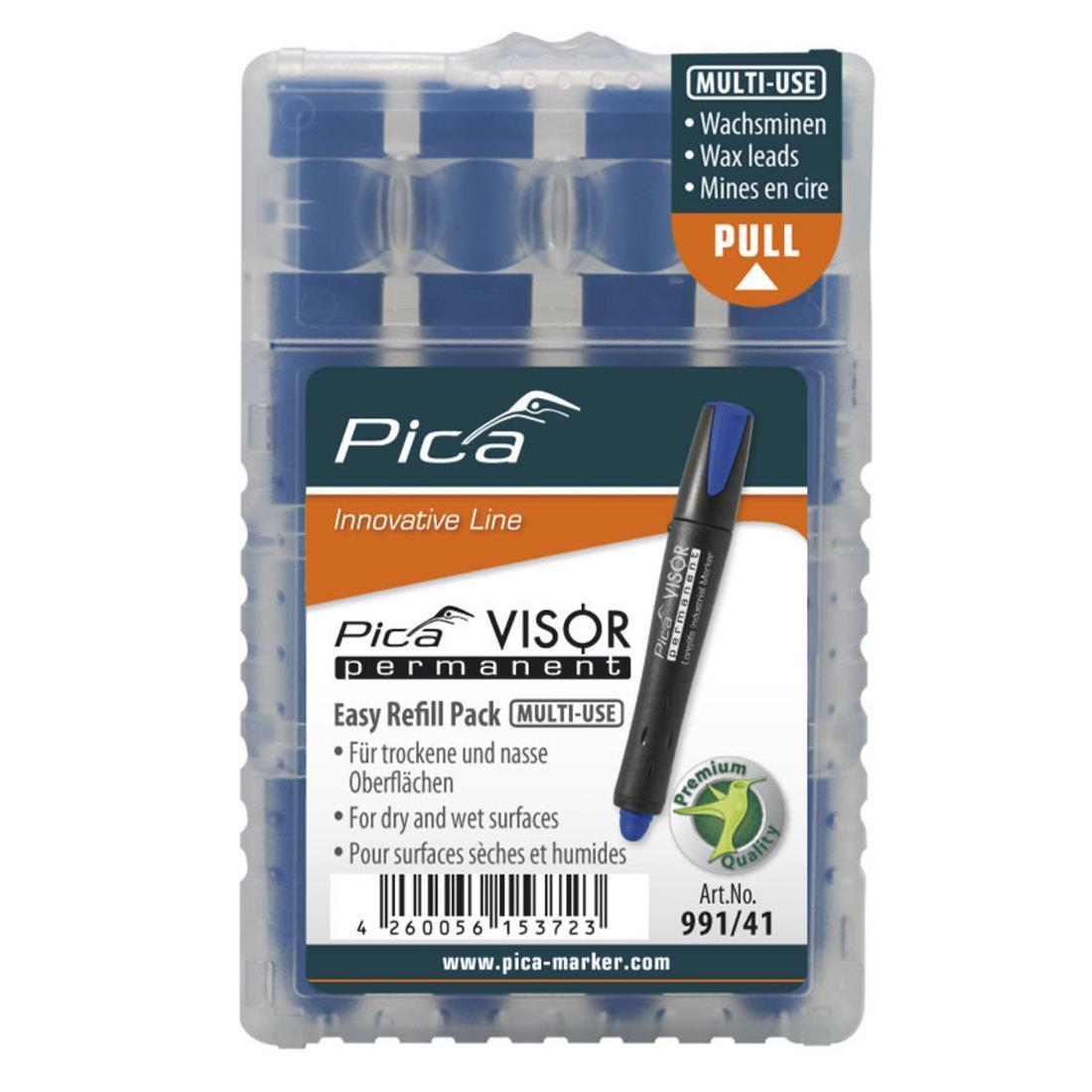 Pica VISOR permanent Marker Ersatzminen Blau