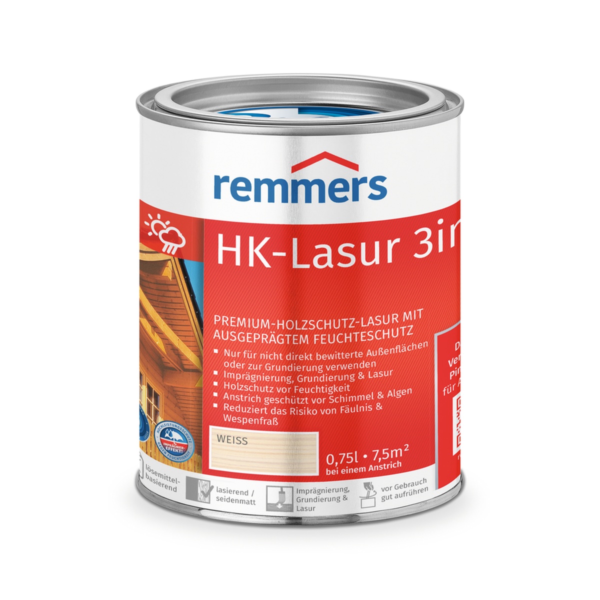 Remmers HK-Lasur 0,75 l weiß