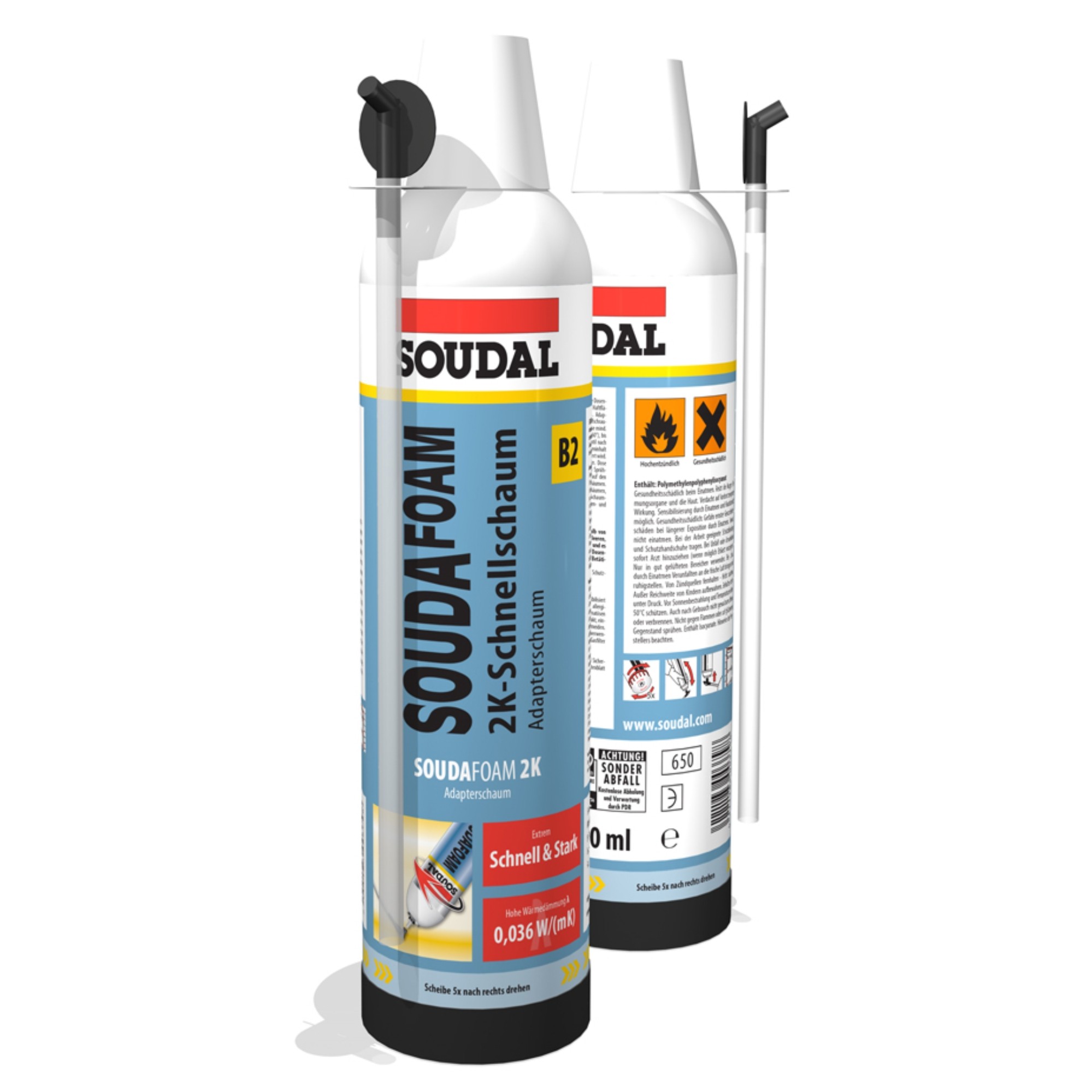 Soudal Zargenschaum/Schnellschaum Soudafoam 2K B2 400 ml grün