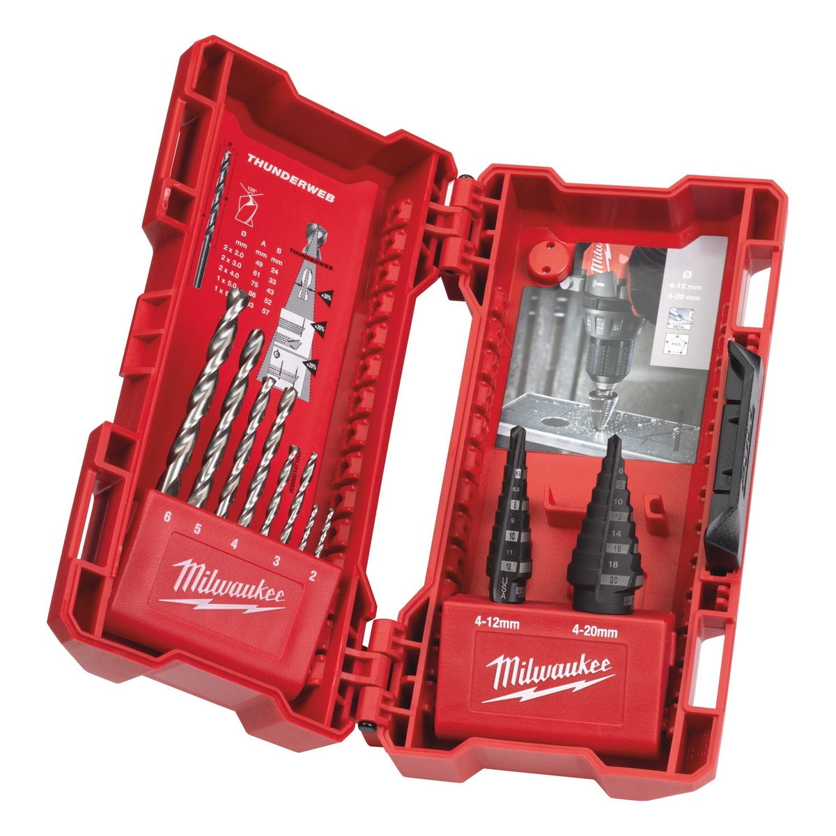 Milwaukee Stufenbohrer- und Metallbohrerset 10-teiliges Set - 1 Stk.