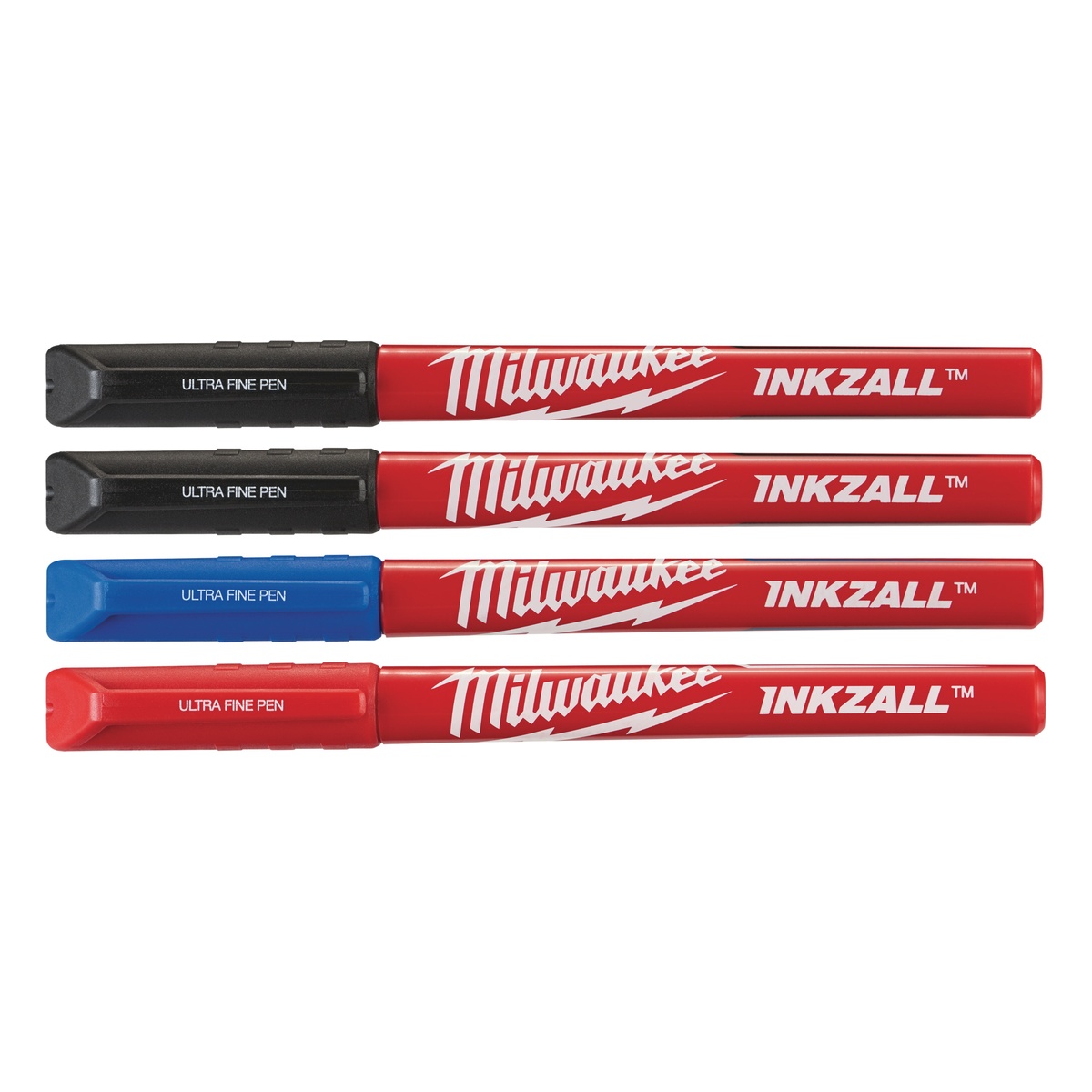 Milwaukee 2x schwarz, rot, blau INKZALL Fineliner - 1 Stk.