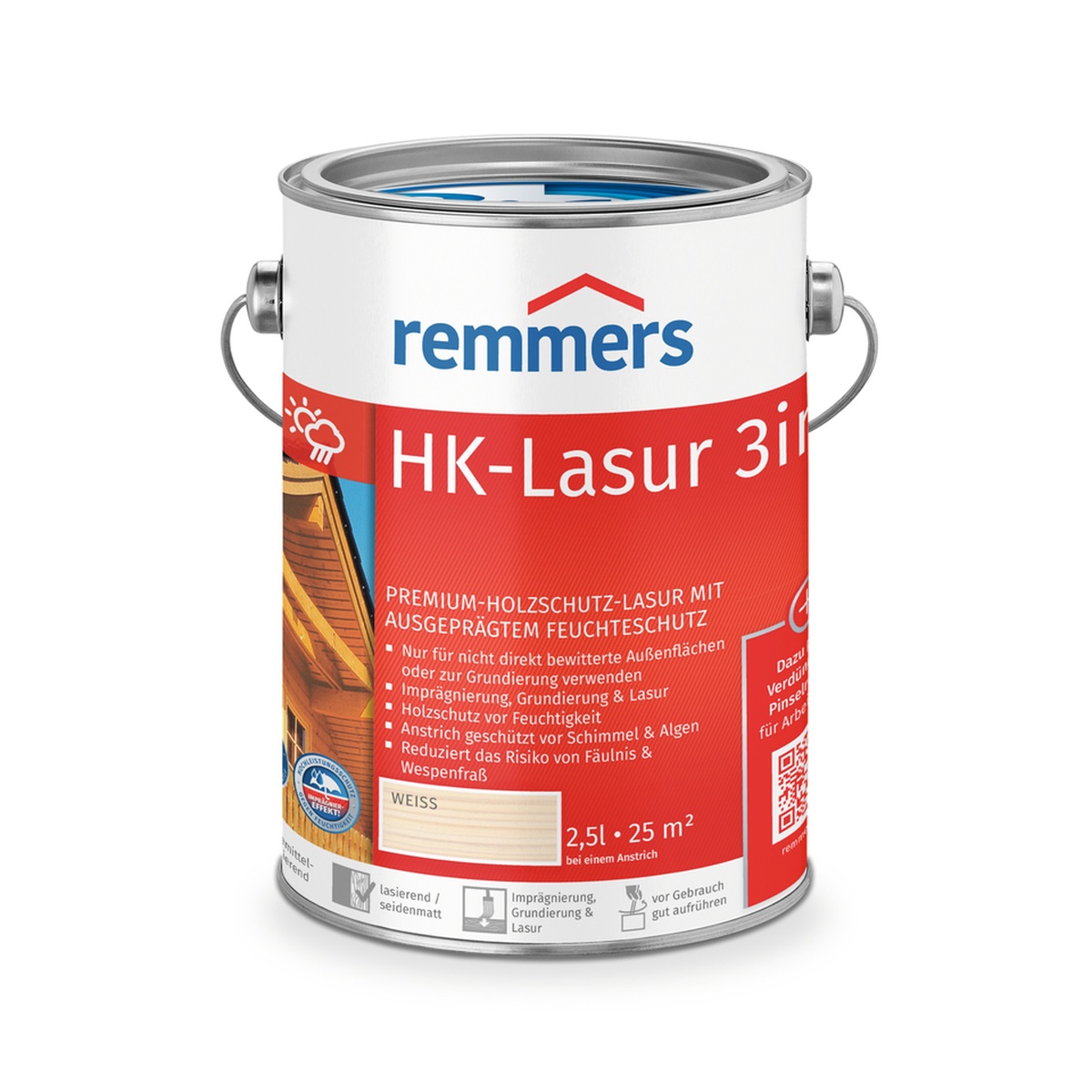 Remmers HK-Lasur 2,5 l weiß