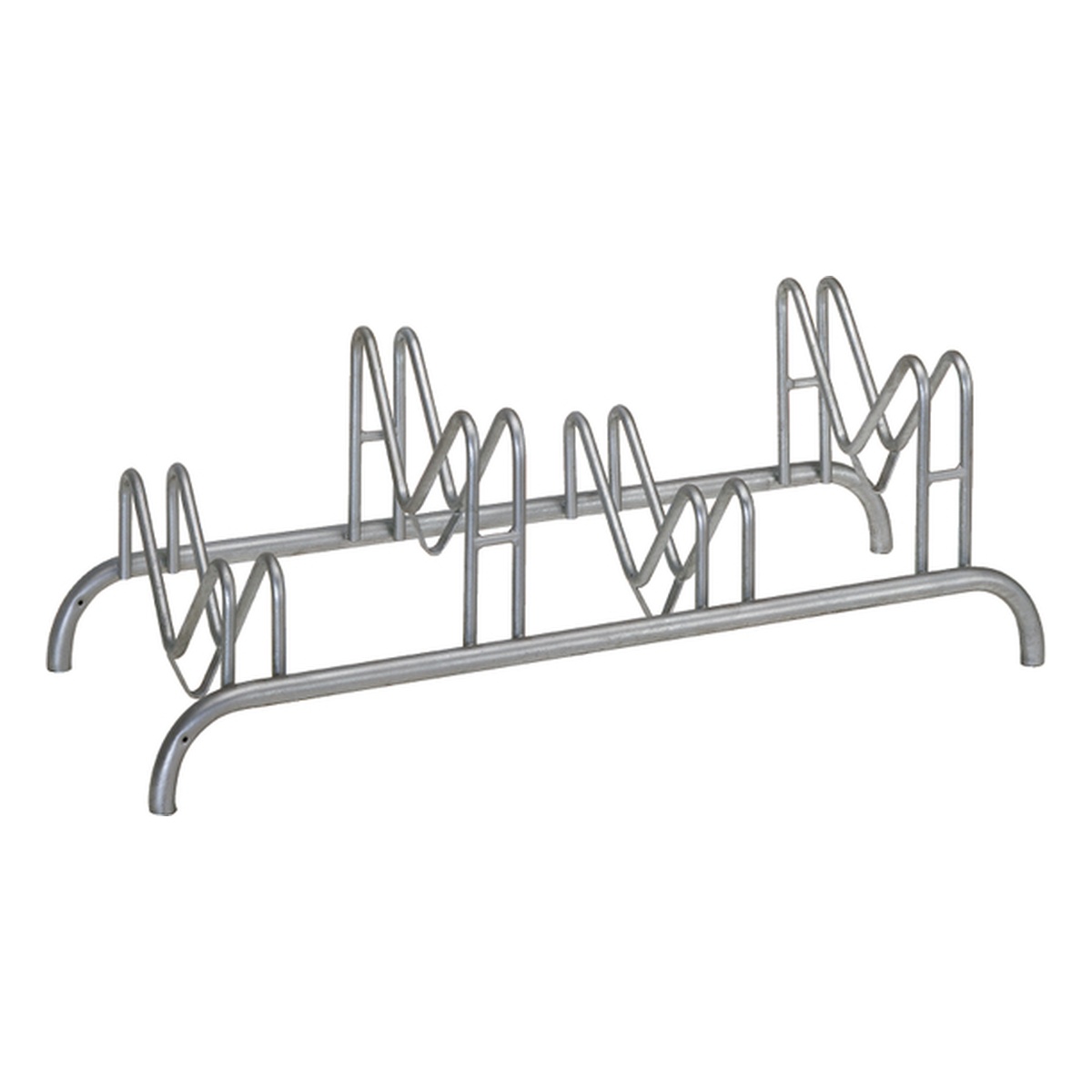 Alberts Mehrfach-Fahrradständer, freistehend, Rahmen mit Bohrungen zum Aufschrauben, 370 x 515 x 1150 mm, Stahl roh, feuerverzinkt passiviert - 1 Stk.