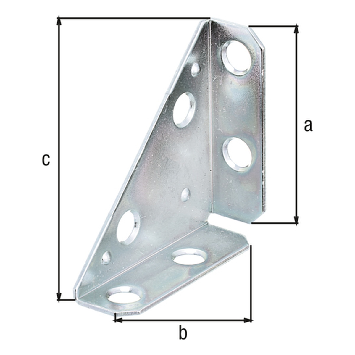 Alberts Eckplatte verzinkt 50 x 50 x 70 mm