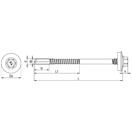 Sandwich-Bohrschraube 5,5x142 mm Bohrleistung: 4,0-12,0 mm Stahl-UK, Reisser REFABO Plus Sandwich RP- K12- P Edelstahl A2 Bohrspan - 100 Stk.