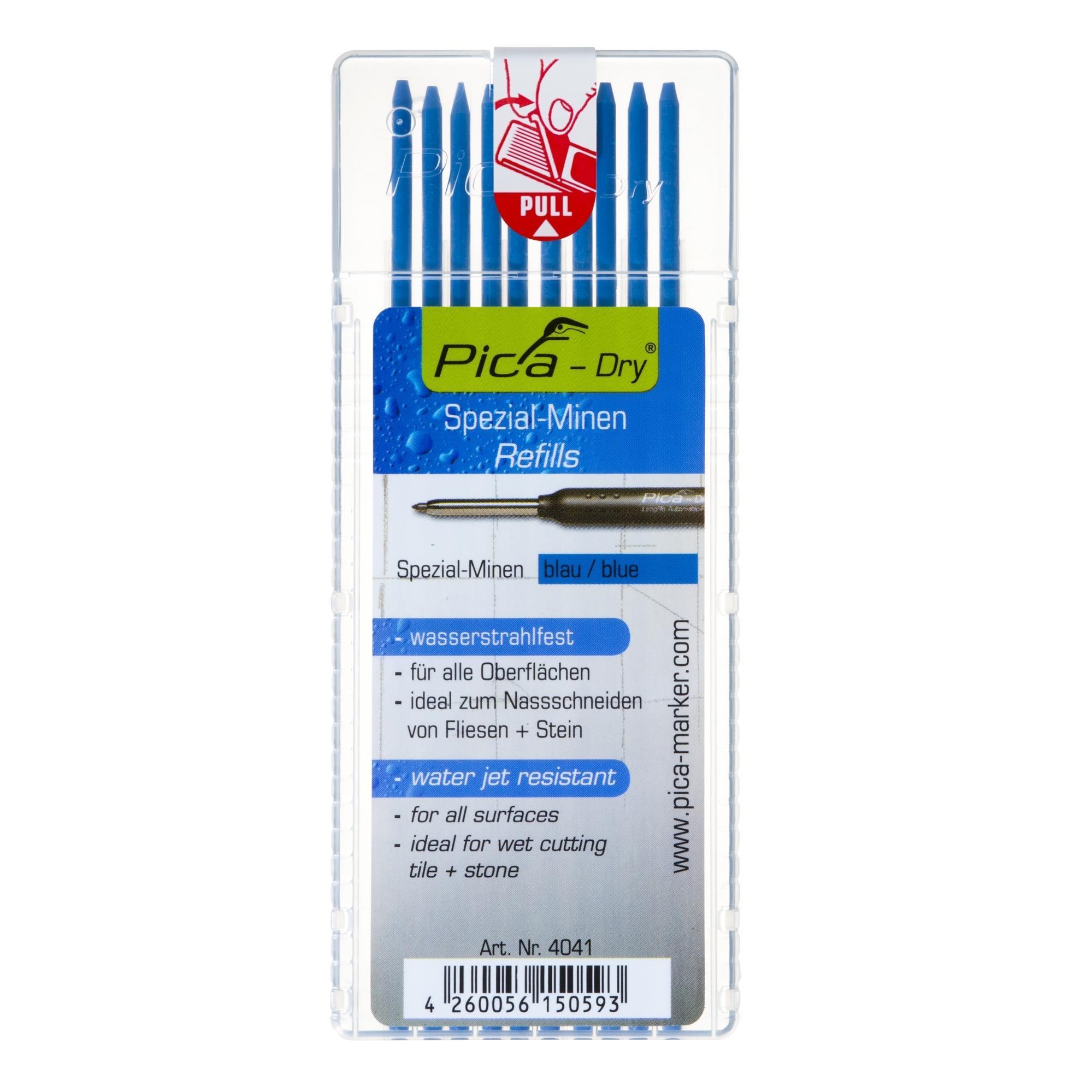 Pica Tieflochmarker DRY Spezialminen blau 4041