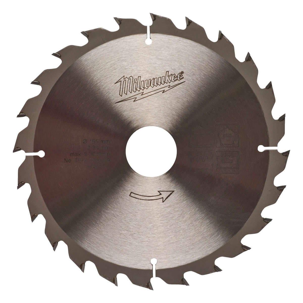 Milwaukee Kreissägeblatt Holz für Handkreissägen 165/30 mm Z24 - 1 Stk.