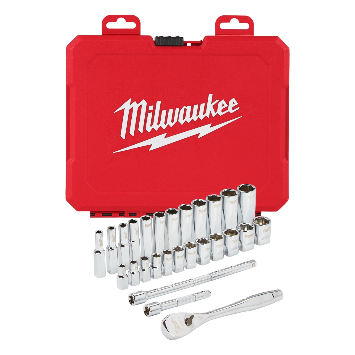 Milwaukee 28-teilig Ratschen- und Steckschlüsseleinsatz Set 1/4" metrisch - 1 Stk.