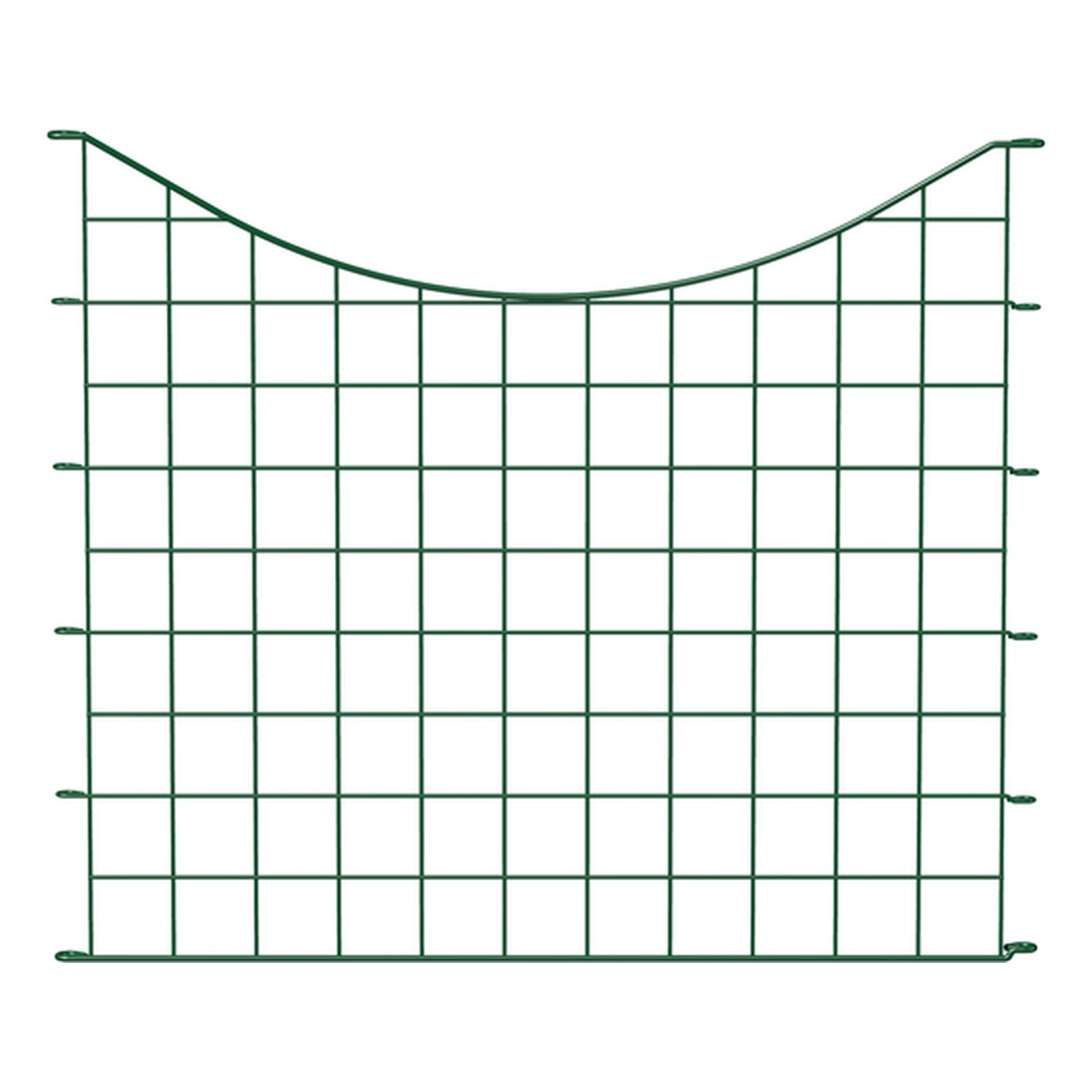 Alberts Teich-Zaunfeld, Bogen mittig unten, 23 x 777 x 665 mm, Stahl roh, grün kunststoffbeschichtet - 1 Stk.