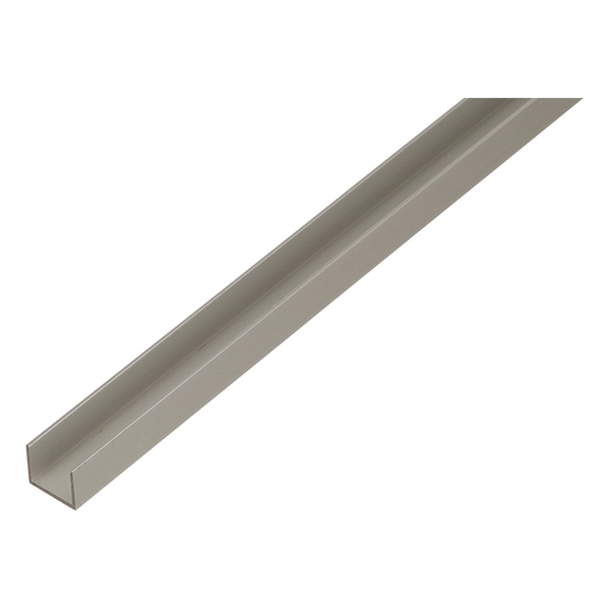 Alberts U-Profil für Spanplatten, 19 x 15 x 1,5 x 1000 mm, Aluminium, silberfarbig eloxiert - 1 Stk.